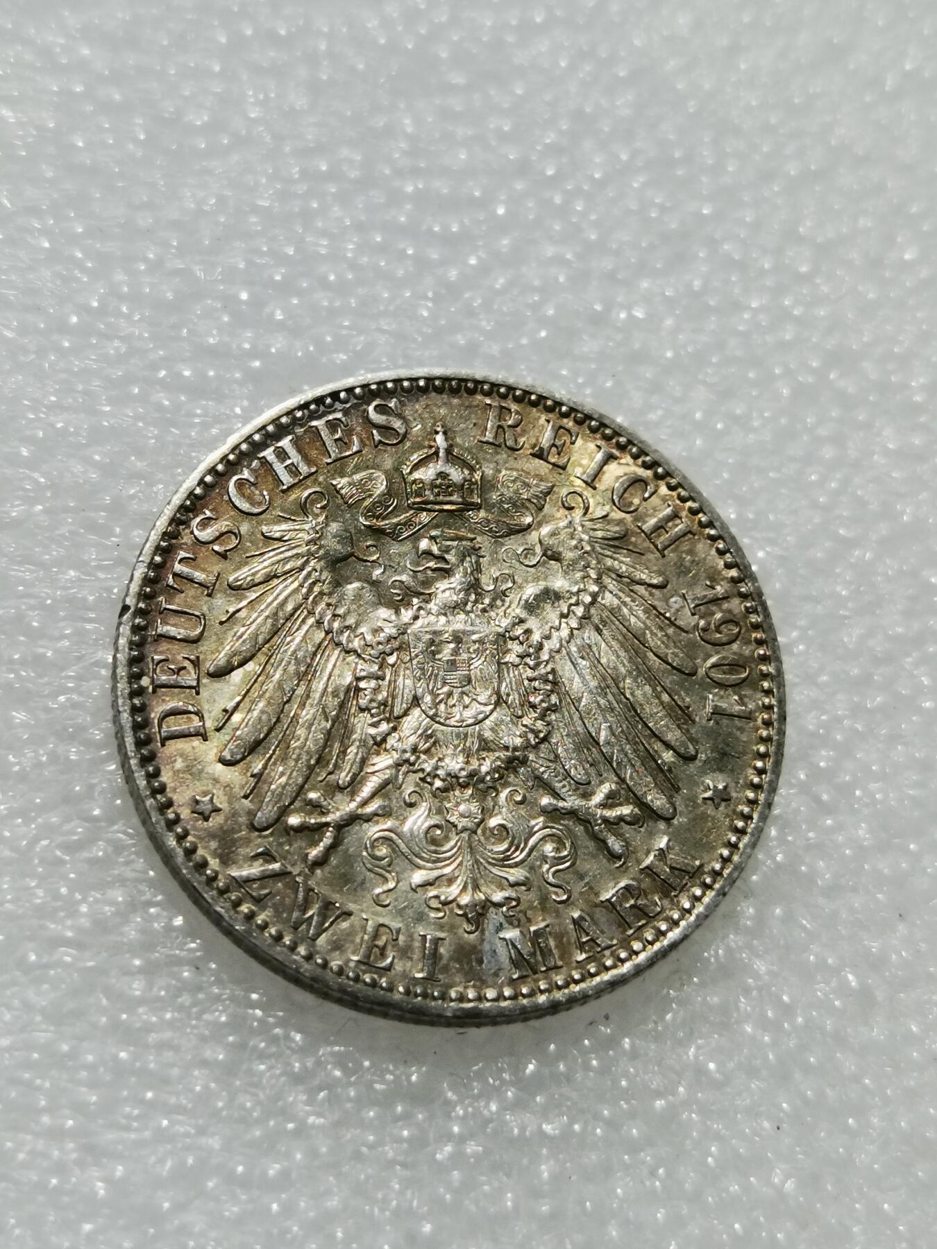 天下钱庄专场欢迎参拍 德国普鲁士建国200周年2马克银币