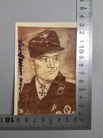 小驴勋章奖章收藏1月17日周六晚六点拍卖（珍爱和平，收藏战争，铭记历史，勿忘国耻，忠党爱国。有偿代拍，送拍规则在简介最后，参拍须阅读规则后再参拍，关系到运费包装发货时效真假辨别等关键信息，拍卖时不再发原图，看大图店主微信码在拍卖店铺介绍里） - 装甲王牌Leo Hartmann战后正反双面亲签