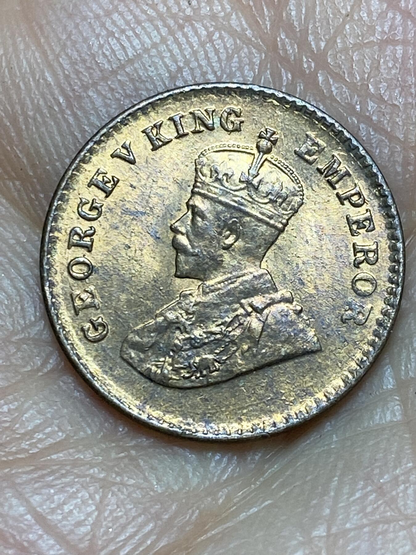 2026年第九场(总第一百七十八场）外国好品散币场(免佣金) 带光好品–英属印度1920年1/12安娜(乔治五世时期，c版加尔各答造)