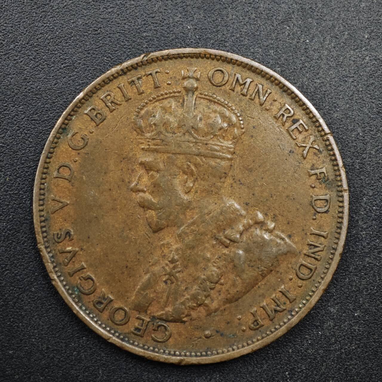 【淘币小摊】实时拍第八百四十九拍   散币银币场   满百包邮可预留二周 每周一统一发货   澳大利亚1934年乔治五世1便士铜币