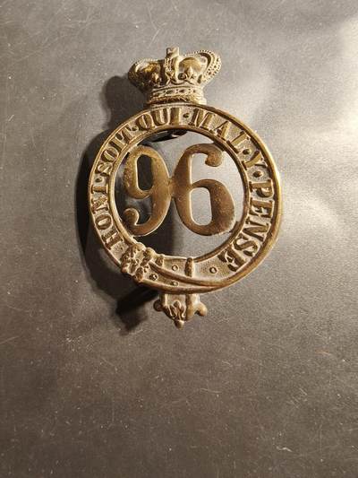 老王徽章第177期 - 英国陆军第96步兵团帽徽    维多利亚女王版