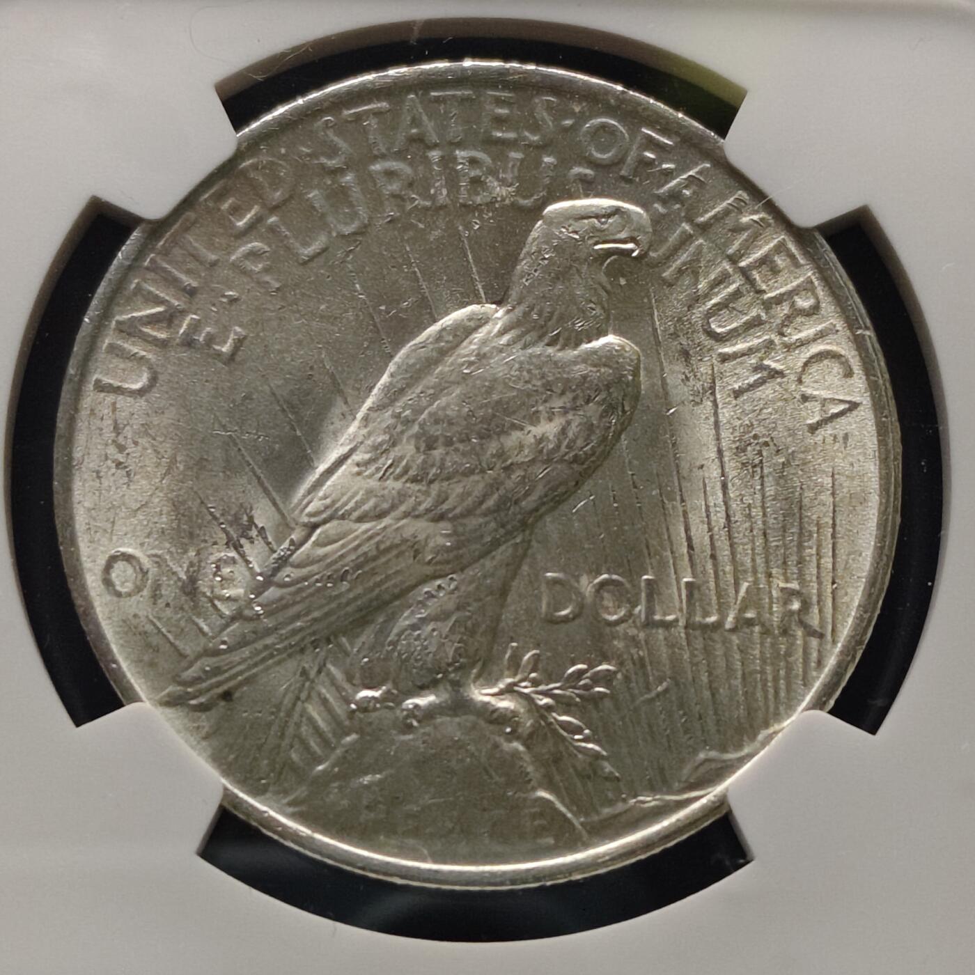 【全场包邮】纯粹捡漏拍495场-持续更新中 美国1923年1元和平银币-NGC MS61