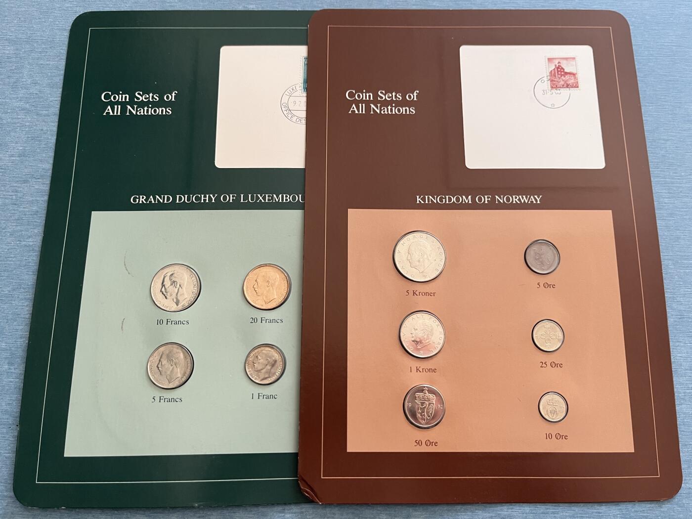 咖啡豆•收藏 2025年Jan_22th世界各国富兰克林套币拍卖 卢森堡/挪威-世界各国UNC硬币套币富兰克林包装