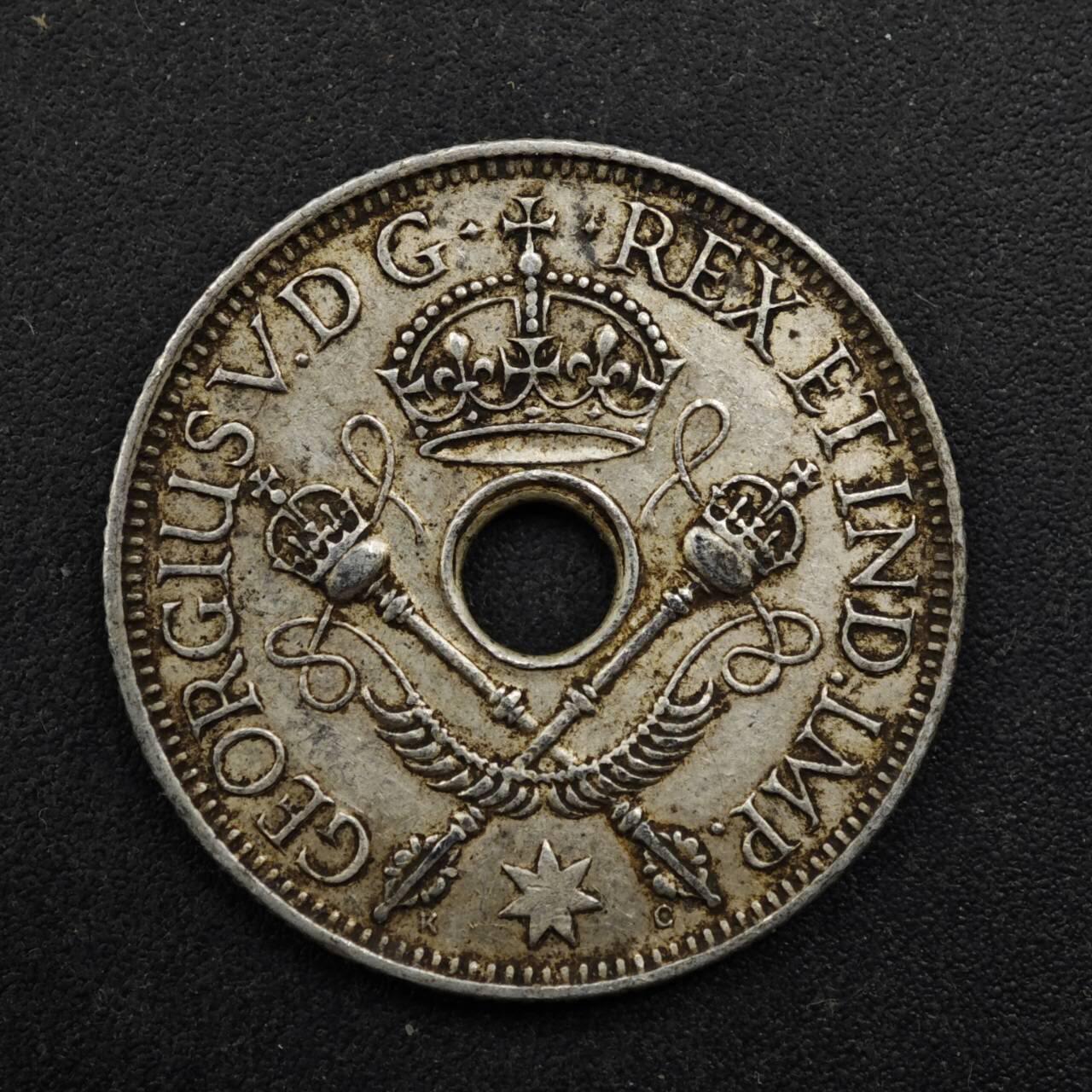 【淘币小摊】实时拍第八百四十九拍   散币银币场   满百包邮可预留二周 每周一统一发货   英属几内亚1935年1先令银币