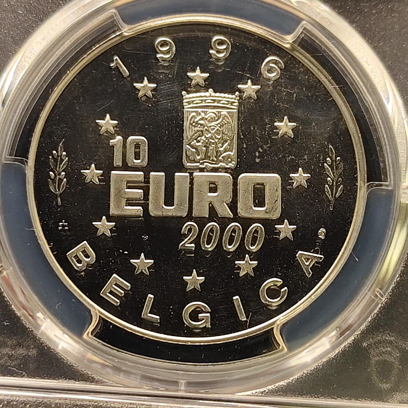 【全场包邮】纯粹捡漏拍495场-持续更新中 【收藏级·冠军分】荷兰1996年10埃居卡斯蒂利亚胡安娜和费利佩联姻500周年克朗型纪念银币-PCGS PR66 DCAM