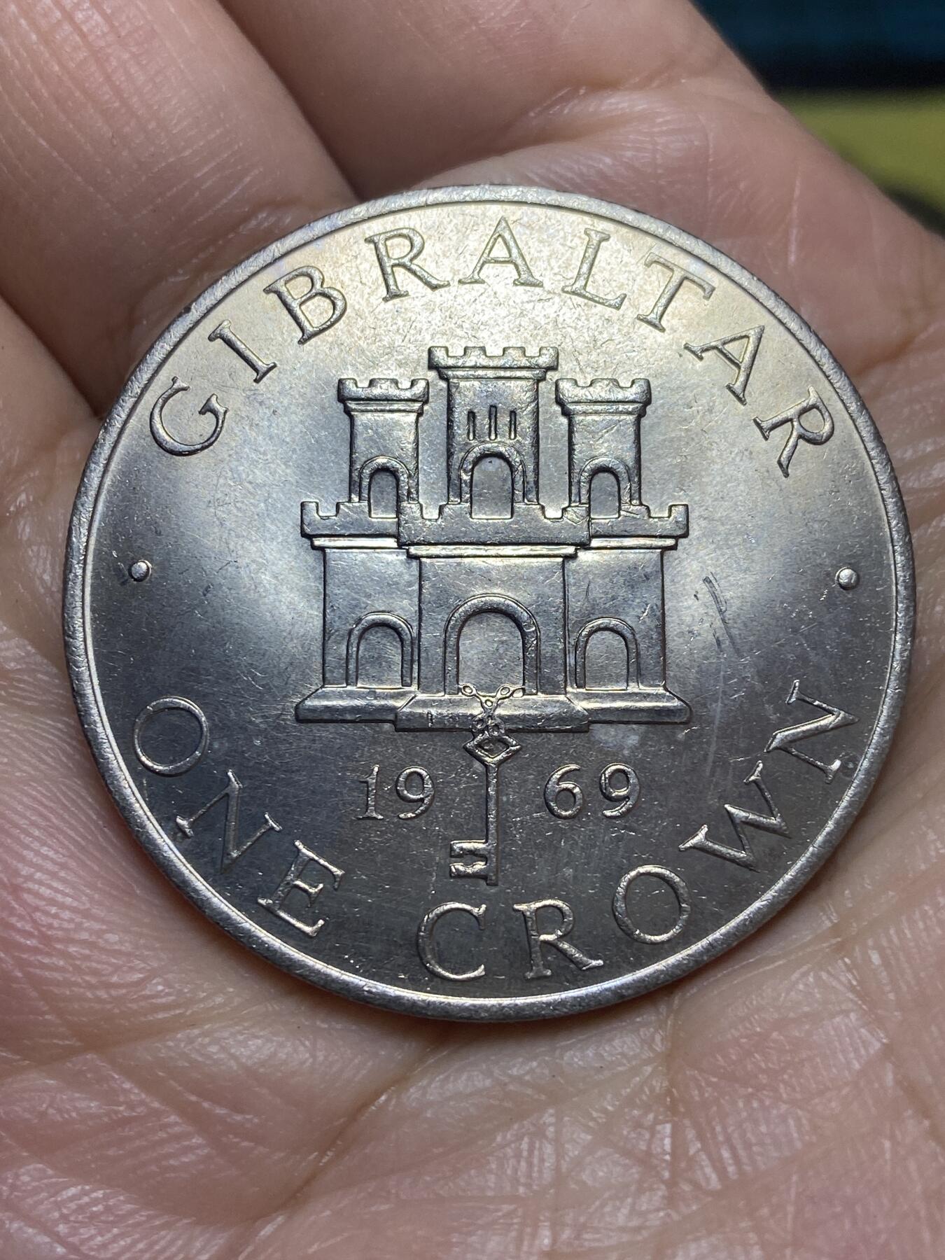 2026年第九场(总第一百七十八场）外国好品散币场(免佣金) 英属直布罗陀🇬🇮1969年1克朗