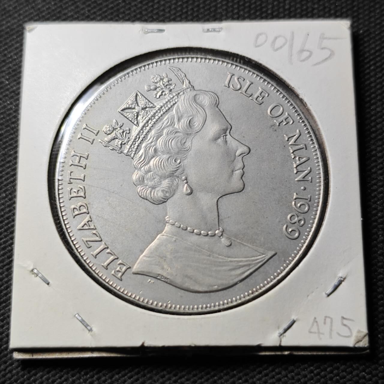 KK钱币收藏小铺  第400期  百期特拍（四拍之四）2月预留时间 周末发货  马恩岛1989年1克朗纪念币 邦帝号运动200周年纪念