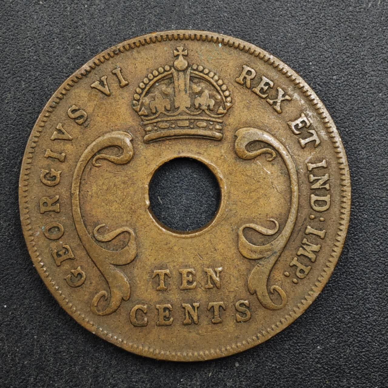 【淘币小摊】实时拍第八百四十九拍   散币银币场   满百包邮可预留二周 每周一统一发货   英属东非1941年乔治五世10分铜币