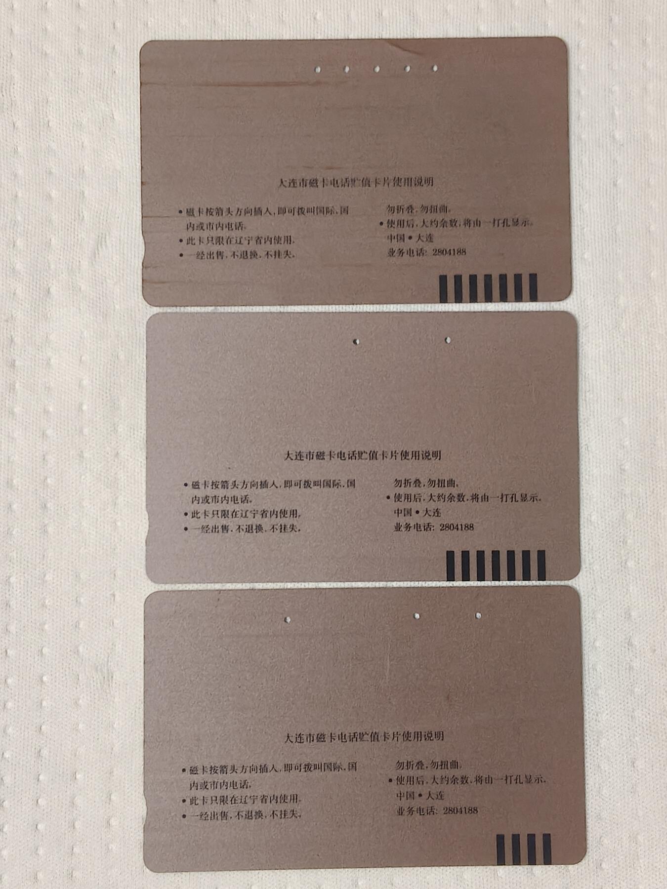 易卡拍卖第70期 大连风光（精品地方卡系列）（旧卡，多孔卡）。收藏级品相。如图所示！