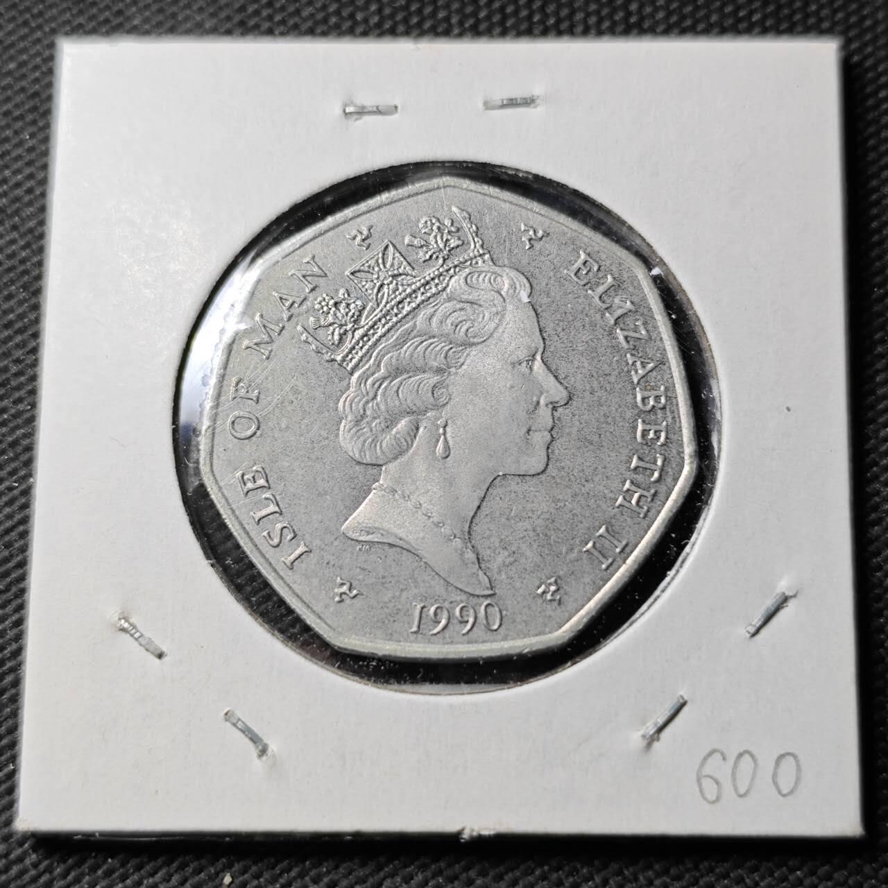 KK钱币收藏小铺  第400期  百期特拍（四拍之四）2月预留时间 周末发货  1990马恩岛50便士纪念币 圣诞节系列