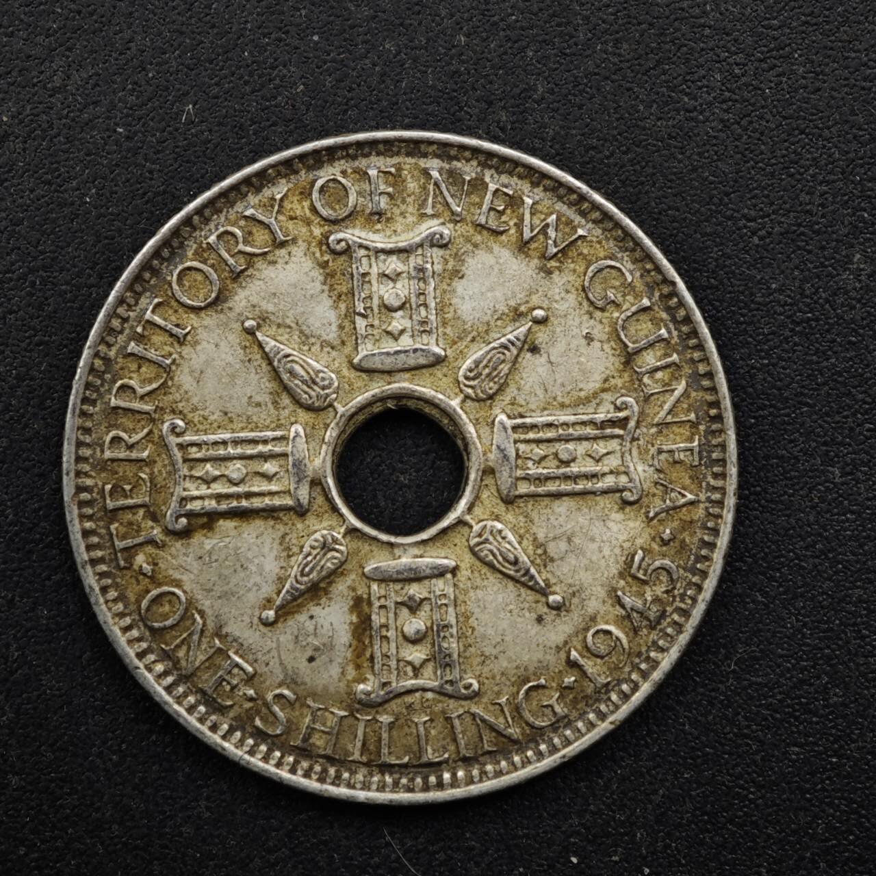 【淘币小摊】实时拍第八百四十九拍   散币银币场   满百包邮可预留二周 每周一统一发货   英属几内亚1945年1先令银币