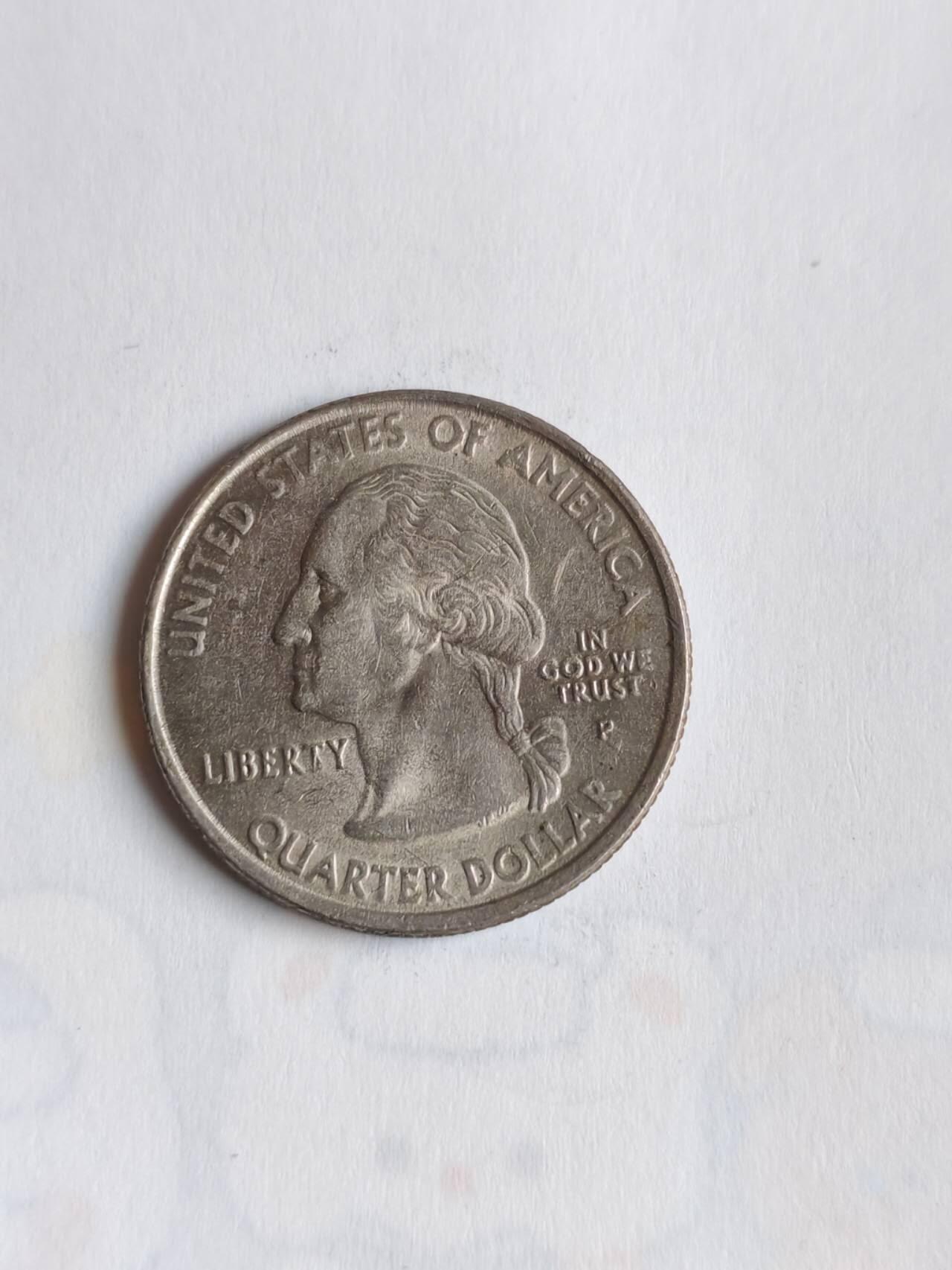 外国硬币 美国1999年启动50州纪念25分币计划，每年发行5枚代表不同州的纪念币