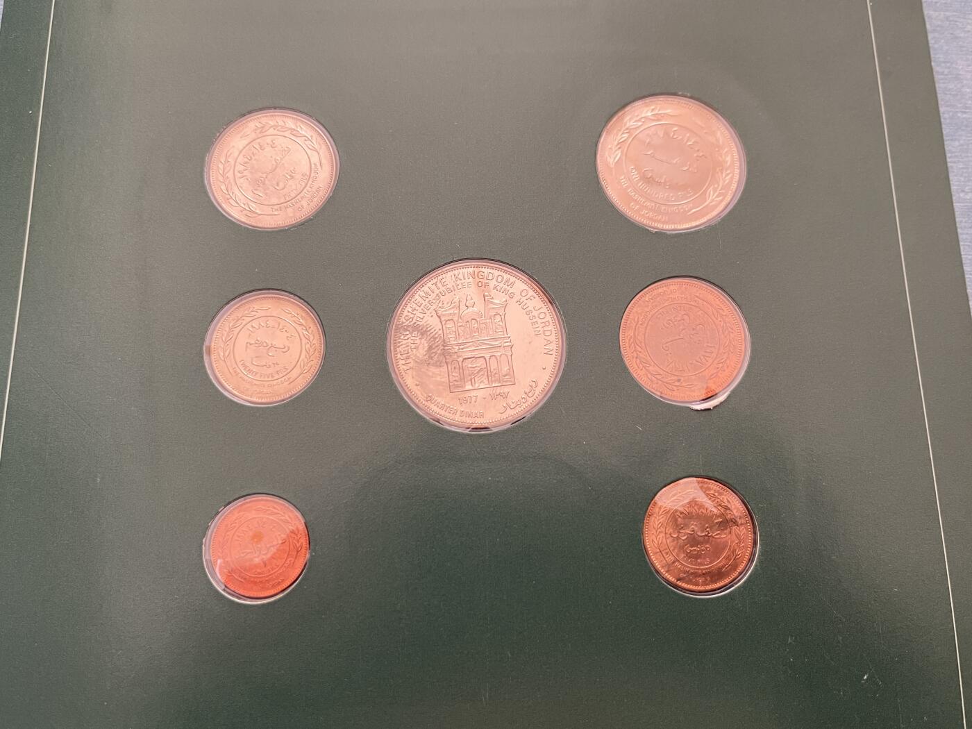 咖啡豆•收藏 2025年Jan_22th世界各国富兰克林套币拍卖 毛里求斯/约旦-世界各国UNC硬币套币富兰克林包装