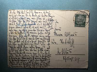 盛世勋华——号角文化勋章邮票专场拍卖第299期 - 德国（1939）1941年实寄明信片 贴兴登堡邮票 鬼子景色