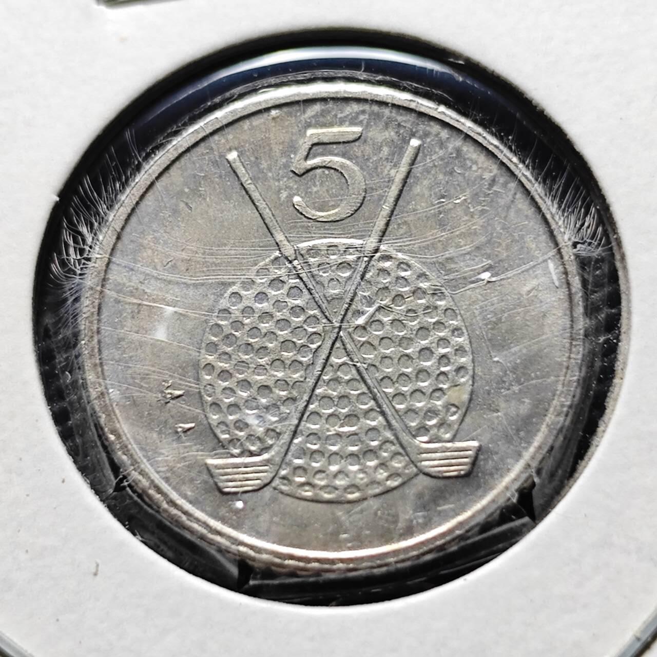 KK钱币收藏小铺  第400期  百期特拍（四拍之四）2月预留时间 周末发货  1994马恩岛5便士