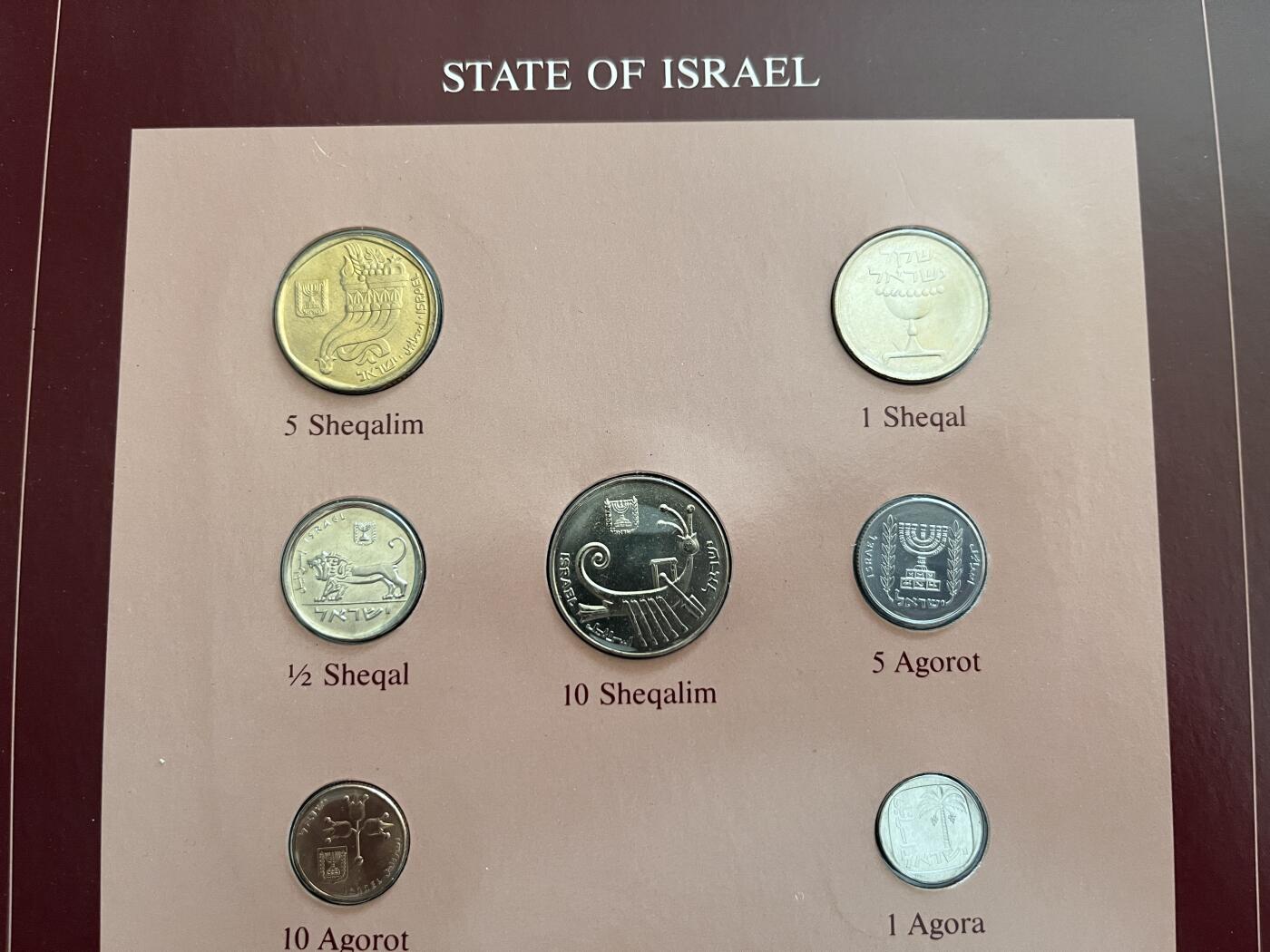 咖啡豆•收藏 2025年Jan_22th世界各国富兰克林套币拍卖 以色列/塞舌尔-世界各国UNC硬币套币富兰克林包装