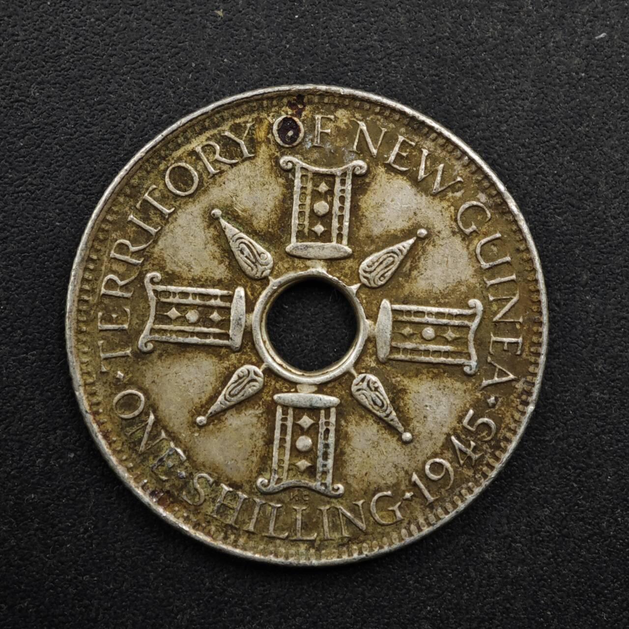 【淘币小摊】实时拍第八百四十九拍   散币银币场   满百包邮可预留二周 每周一统一发货   英属几内亚1945年1先令银币