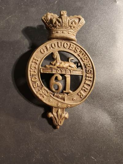 老王徽章第177期 - 英国陆军第61步兵团帽徽    维多利亚女王时期