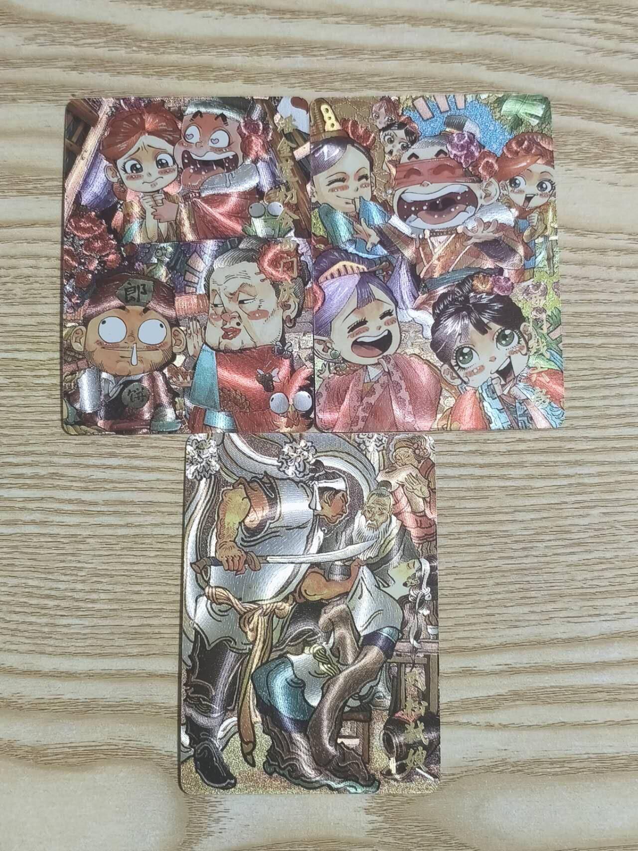 光影卡牌第28期，各家亲签，各家套卡，持续收拍品 超吉梦特卡，大真武松试嫂＋西引星2张，粗闪工艺