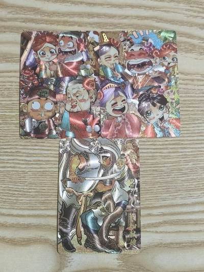 光影卡牌第28期，各家亲签，各家套卡，持续收拍品 - 超吉梦特卡，大真武松试嫂＋西引星2张，粗闪工艺