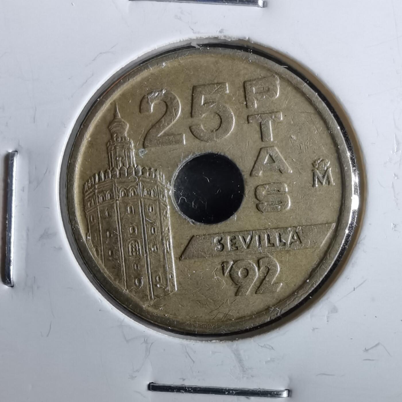 沼泽如烟--第964场 西班牙1992年25比塞塔纪念币