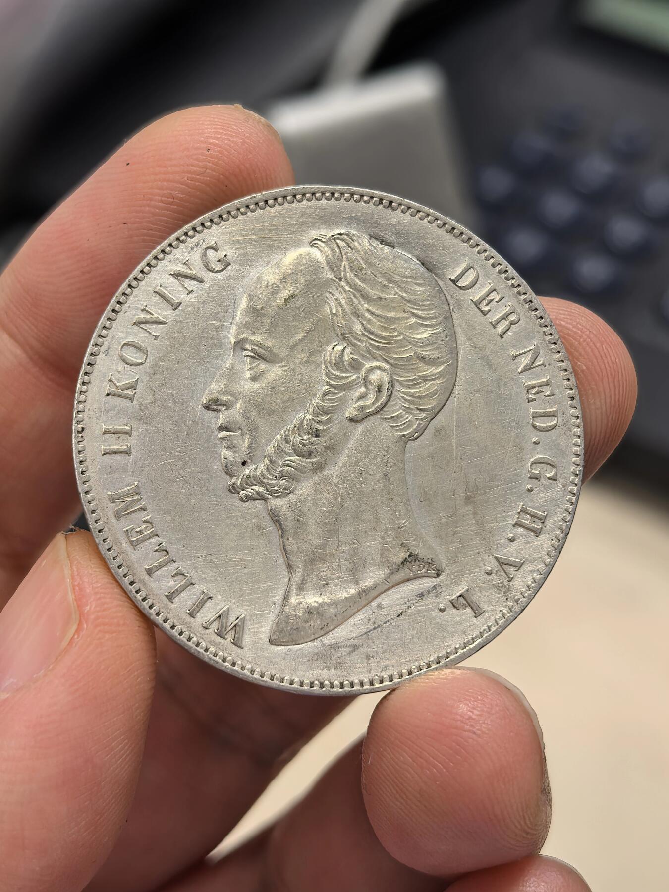 博洋堂世界钱币拍卖第157期（全场包邮） 荷兰1848年威廉二世长脖子2.5盾大银币