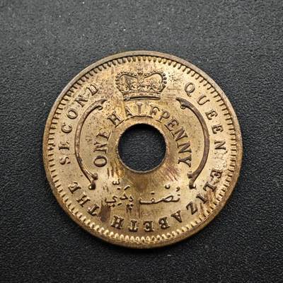 【淘币小摊】实时拍第八百四十九拍   散币银币场   满百包邮可预留二周 每周一统一发货   - 尼利日亚1959年半便士铜币