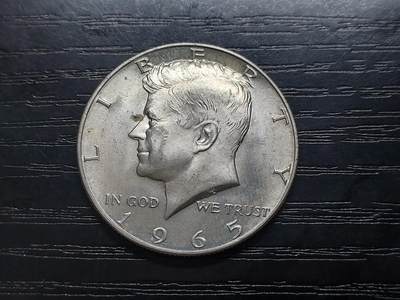 博彦收藏   1月19日 8点 钱币专场 全场包邮 - 美国1965年 半圆一枚