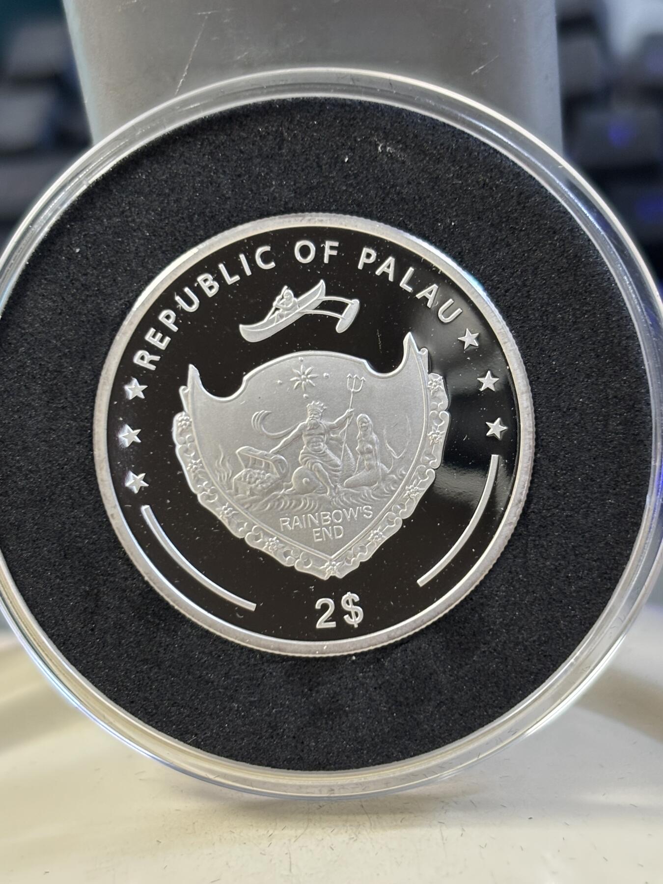 第188期拍卖 帕劳2014年中国生肖系列马年半盎司彩色纪念银币，999银，15.55克，发行3000枚