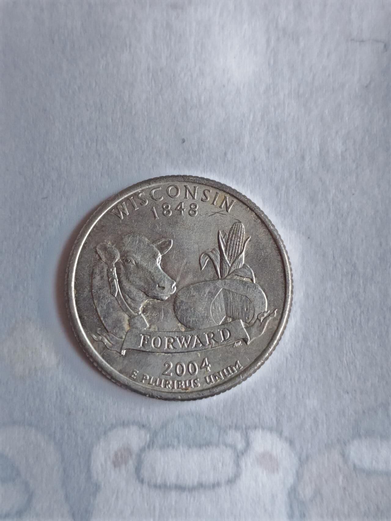 外国硬币 美国1999年启动50州纪念25分币计划，每年发行5枚代表不同州的纪念币，