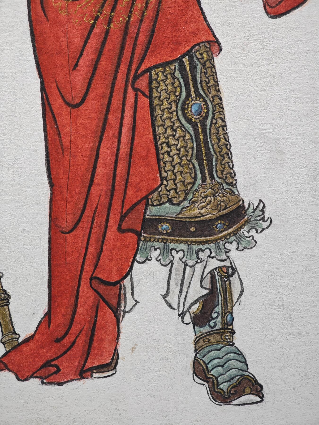 白泽拍卖卡牌手绘专场第31期（岁寒知松柏 春意已可期） 2025 史墨手绘画 吕布 尺寸：17.3cm*25.3cm  史墨亲签