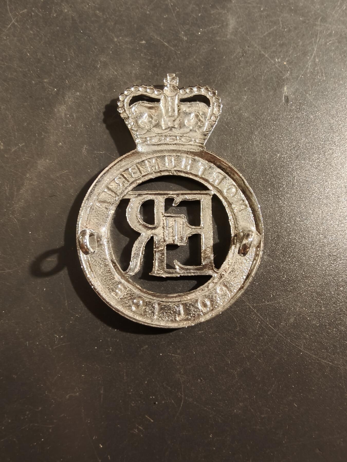 老王徽章第177期 英国诺森伯兰警队帽徽    女王时期