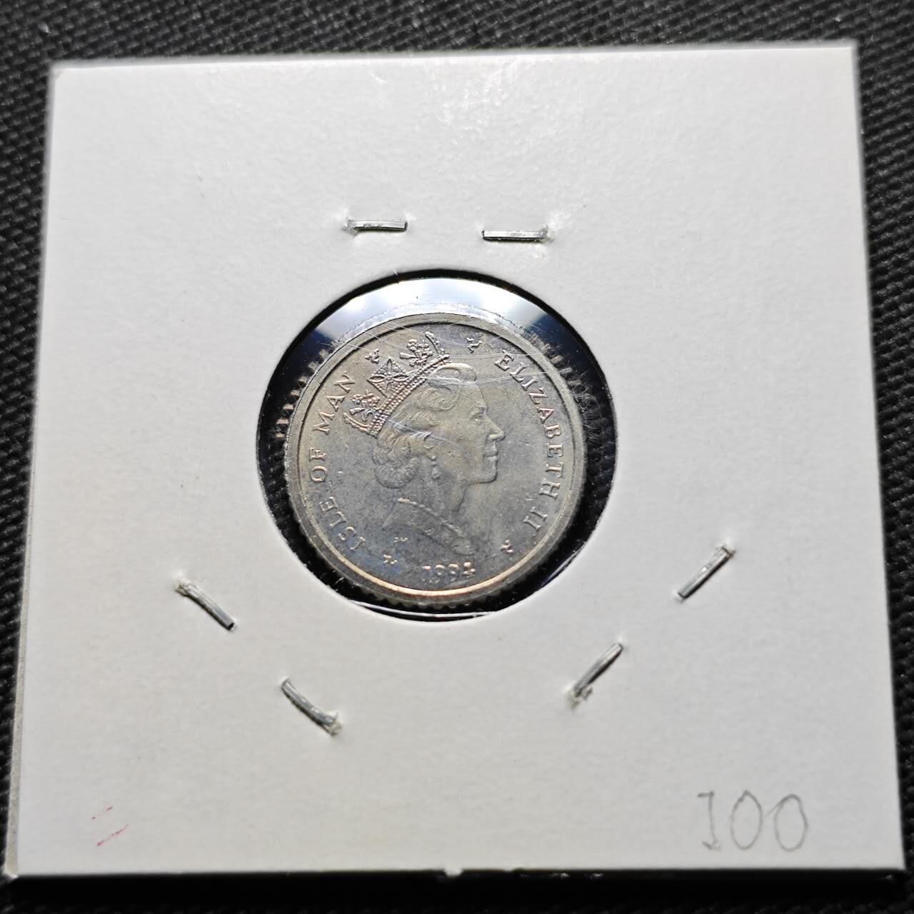 KK钱币收藏小铺  第400期  百期特拍（四拍之四）2月预留时间 周末发货  1994马恩岛5便士