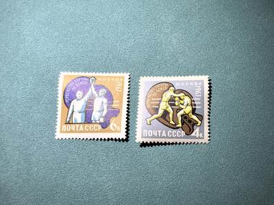 盛世勋华——号角文化勋章邮票专场拍卖第299期 - 苏联邮政1963年发行 2全新票 欧洲拳击锦标赛