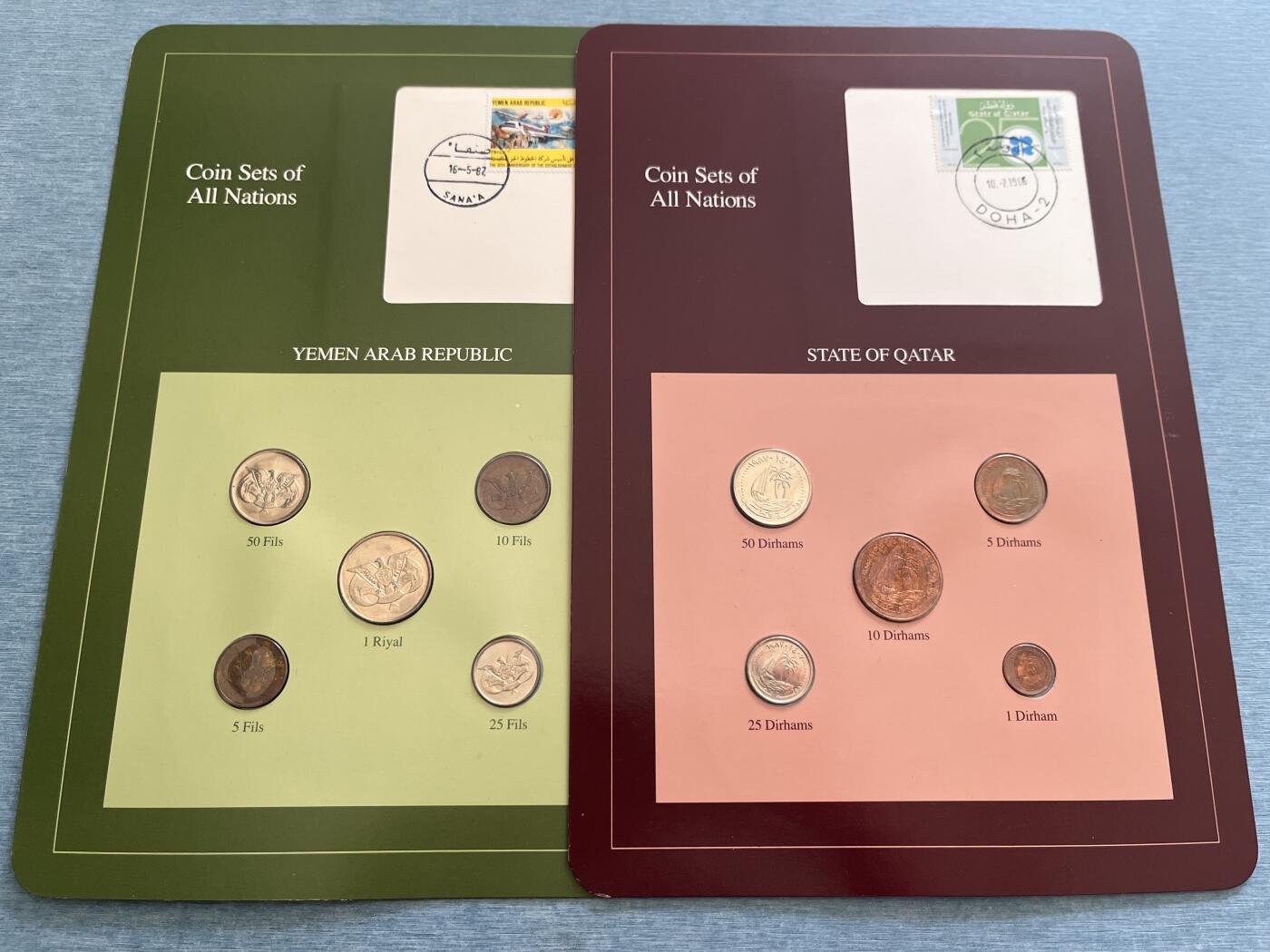 咖啡豆•收藏 2025年Jan_22th世界各国富兰克林套币拍卖 也门/卡塔尔-世界各国UNC硬币套币富兰克林包装