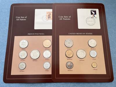 咖啡豆•收藏 2025年Jan_22th世界各国富兰克林套币拍卖 - 波利尼西亚/墨西哥-世界各国UNC硬币套币富兰克林包装