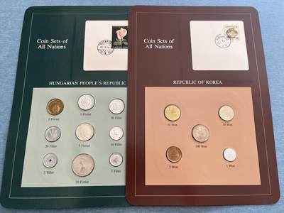 咖啡豆•收藏 2025年Jan_22th世界各国富兰克林套币拍卖 - 匈牙利/韩国-世界各国UNC硬币套币富兰克林包装