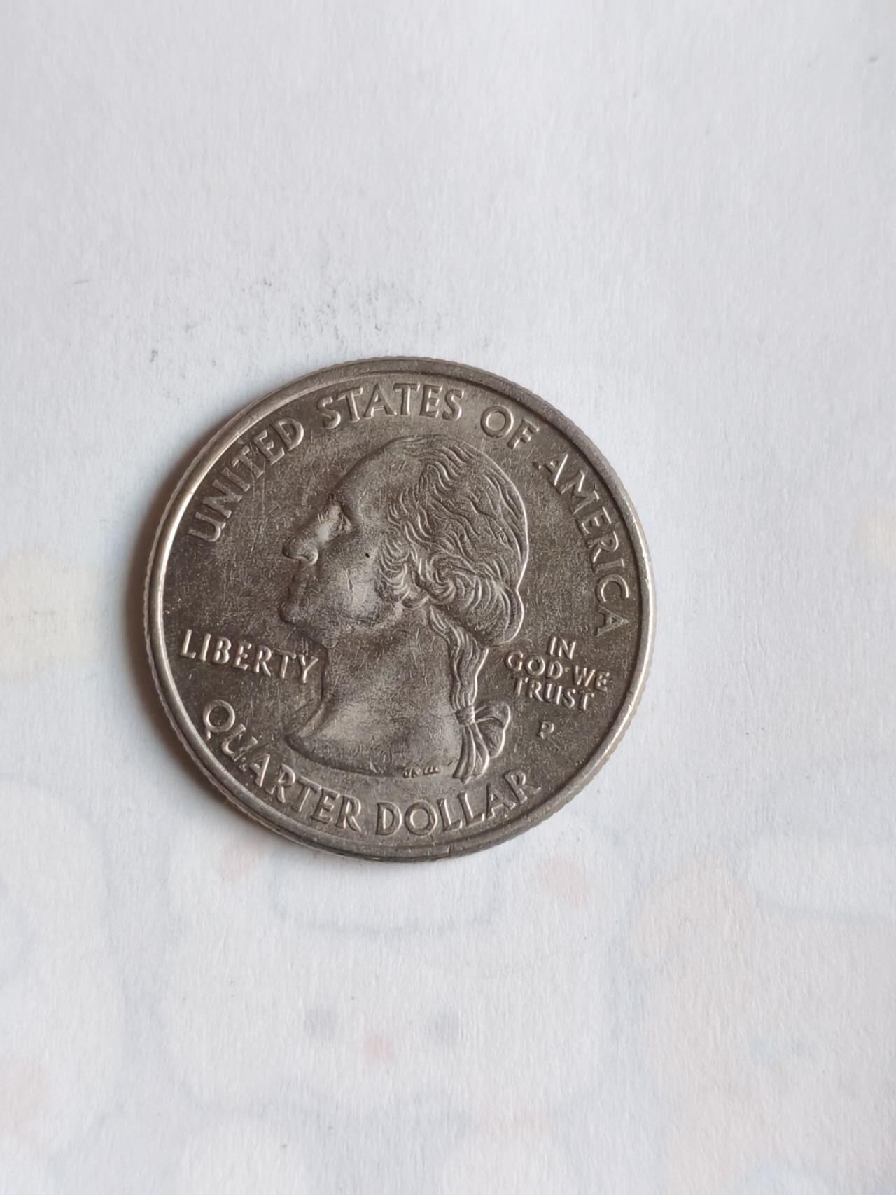 外国硬币 美国1999年启动50州纪念25分币计划，每年发行5枚代表不同州的纪念币