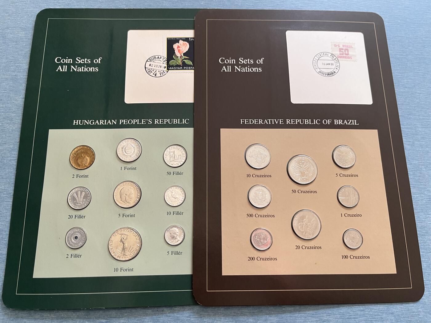 咖啡豆•收藏 2025年Jan_22th世界各国富兰克林套币拍卖 匈牙利/巴西-世界各国UNC硬币套币富兰克林包装