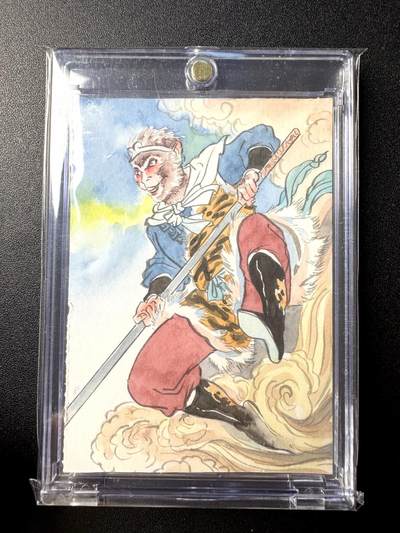 NO.21 好又多金牌大场，新店点关注不迷路！每周一站式配齐，方便凑单！（周6晚8点截拍，卖家送拍0抽成！） - 【1/1手绘卡】连环画大师姜才华老师签绘 齐天大圣 背后签字盖章【降魔荡寇平千险，终证菩提斗战仙】