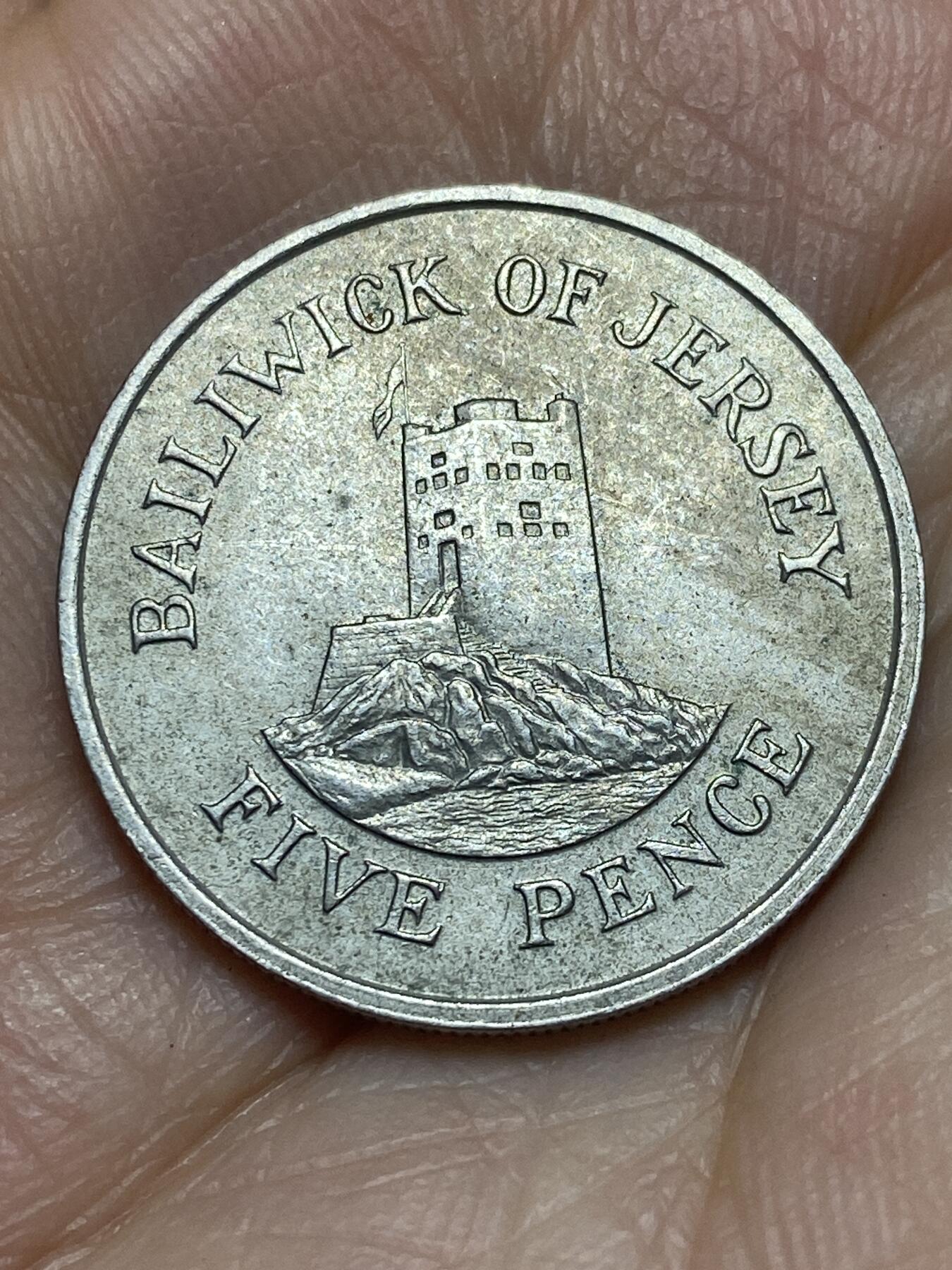 2026年第九场(总第一百七十八场）外国好品散币场(免佣金) 英属泽西岛🇯🇪1984年5便士(伊丽莎白二世中年花冠，十进制第三套第一版，大尺寸版)