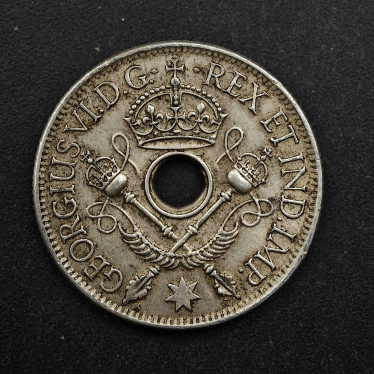 【淘币小摊】实时拍第八百四十九拍   散币银币场   满百包邮可预留二周 每周一统一发货   英属几内亚1938年1先令银币