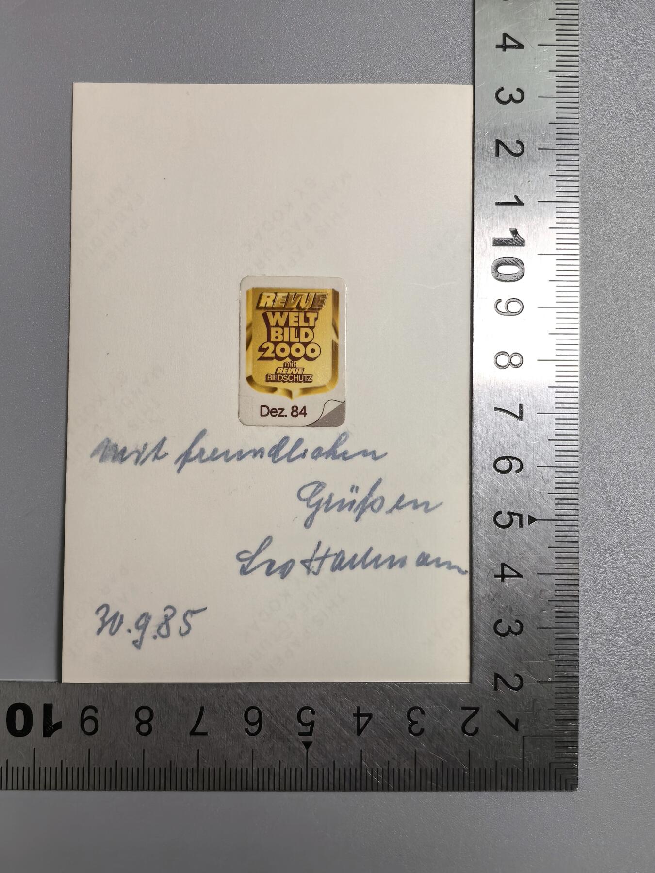 小驴勋章奖章收藏1月17日周六晚六点拍卖（珍爱和平，收藏战争，铭记历史，勿忘国耻，忠党爱国。有偿代拍，送拍规则在简介最后，参拍须阅读规则后再参拍，关系到运费包装发货时效真假辨别等关键信息，拍卖时不再发原图，看大图店主微信码在拍卖店铺介绍里） 装甲王牌Leo Hartmann战后正反双面亲签