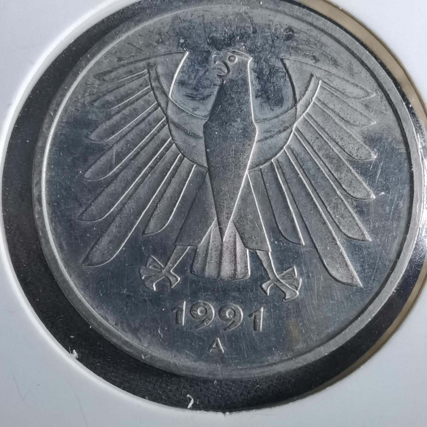 沼泽如烟--第964场 德国1991年5马克