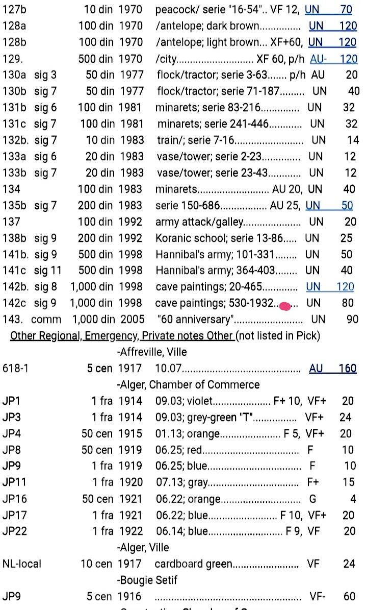 全新阿尔及利亚1998年1000第纳尔靓品纸币