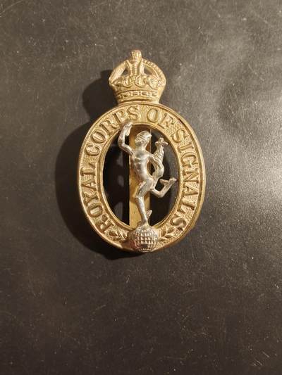 老王徽章第177期 - 英国皇家通信兵帽徽    一战时期