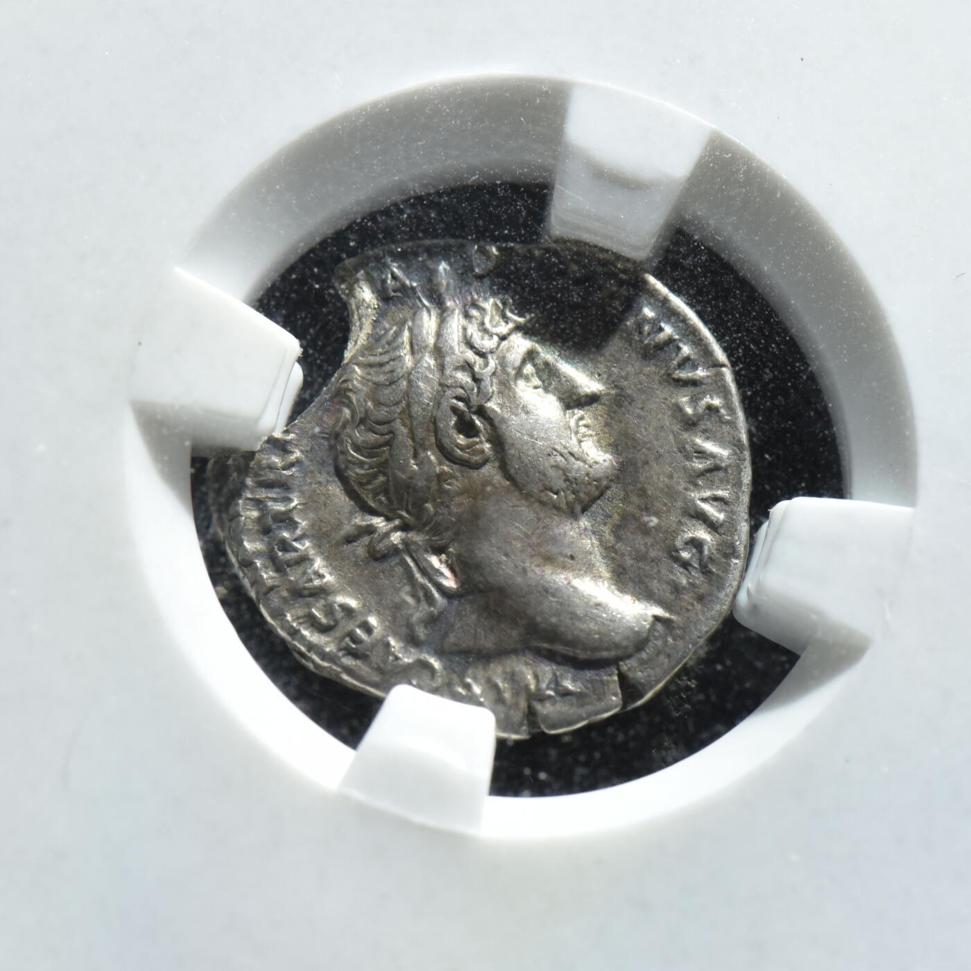 【良泉】【春节前最后一场】2月5日晚19.30点开拍！208组，本场结束后预存钱币的朋友请告知，将连同本场拍品一起邮寄，预祝诸位春节愉快！ 【藏家出品B】罗马帝国 公元117-138 哈德良 第纳尔银币，2.35克