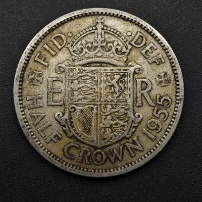 【淘币小摊】实时拍第八百四十九拍   散币银币场   满百包邮可预留二周 每周一统一发货   - 英国1955年半克朗