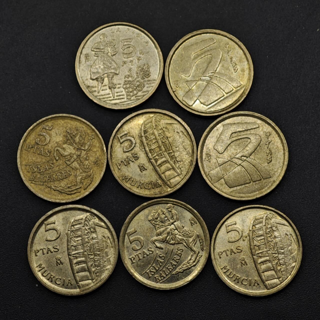 【淘币小摊】实时拍第八百四十九拍   散币银币场   满百包邮可预留二周 每周一统一发货   西班牙5比赛塔铜币8枚