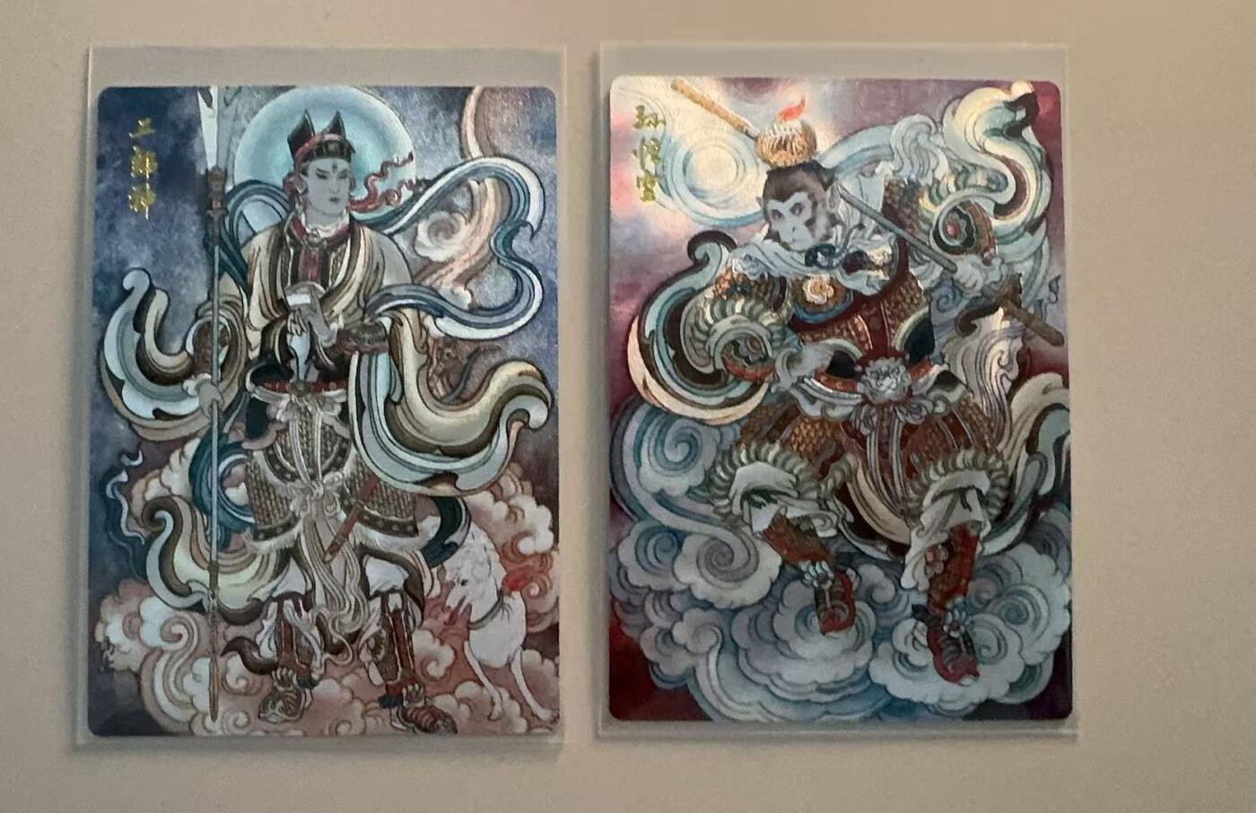 寸草不生拍卖第十八期  冯涛绘 二郎神 孙悟空 一对